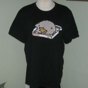 Pusheen Pizza Eating Cat Shirt Size XL